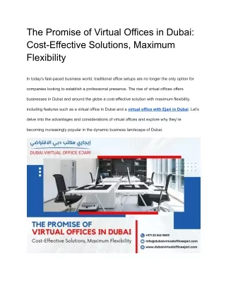 The Promise of Virtual Offices in Dubai_ Cost-Effective Solutions, Maximum Flexibility