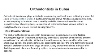 Orthodontists in Dubai1