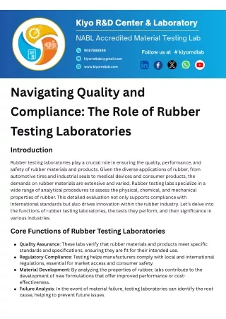 rubber testing lab in chennai, rubber testing lab in chennai