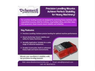 The VHS Series of levelling mounts provides a secure, high-precision connection between the ground and the machine. In c