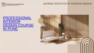 Professional Interior Design Course in Pune-GIID