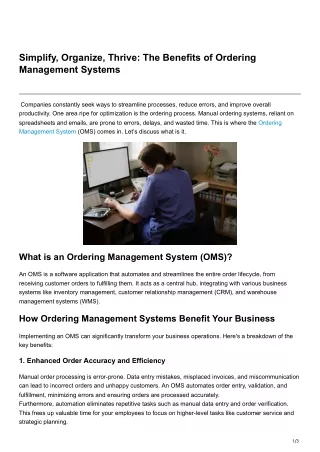 simplify organize thrive the benefits of ordering