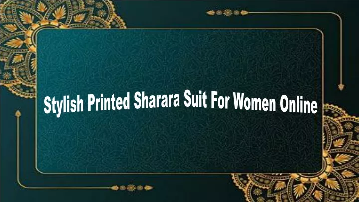stylish printed sharara suit for women online