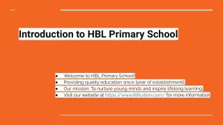 Introduction to HBL Primary School