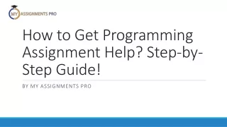 how to get programming assignment help step by step guide