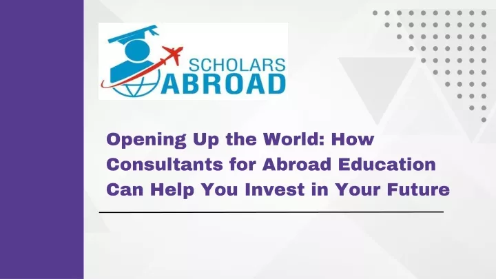 opening up the world how consultants for abroad