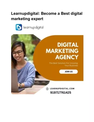 learnupdigital : Become a Best digital marketing expert