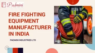 Fire Fighting Equipment Manufacturer in India