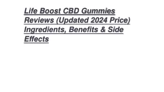 Life Boost CBD Gummies Reviews (Updated 2024 Price) Ingredients, Benefits & Side