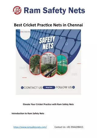 Best Cricket Practice Nets in Chennai