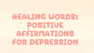 healing words positive affirmations for depression