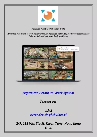 digitalized permit to work system viact