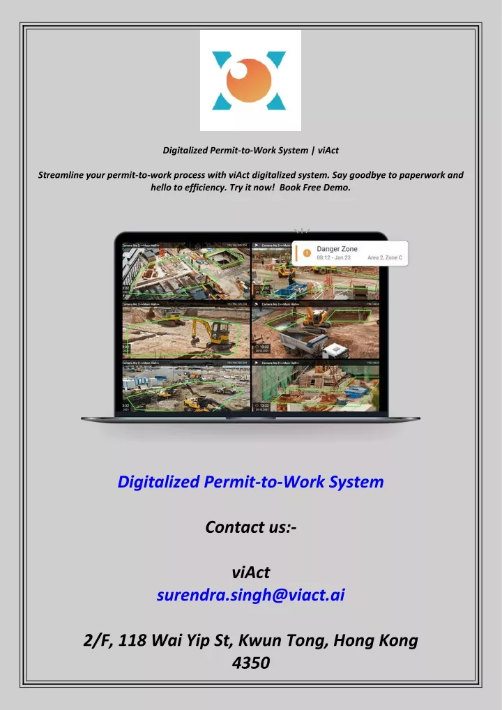 digitalized permit to work system viact