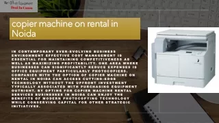 Efficient Cost Management: Maximizing Savings through Copier Machine on Rental i