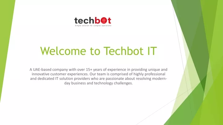 welcome to techbot it