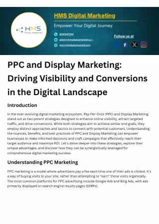 PPC and Display marketing services in kumbakonam, PPC and Display marketing