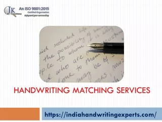 Handwriting Matching Services – India Handwriting Expert