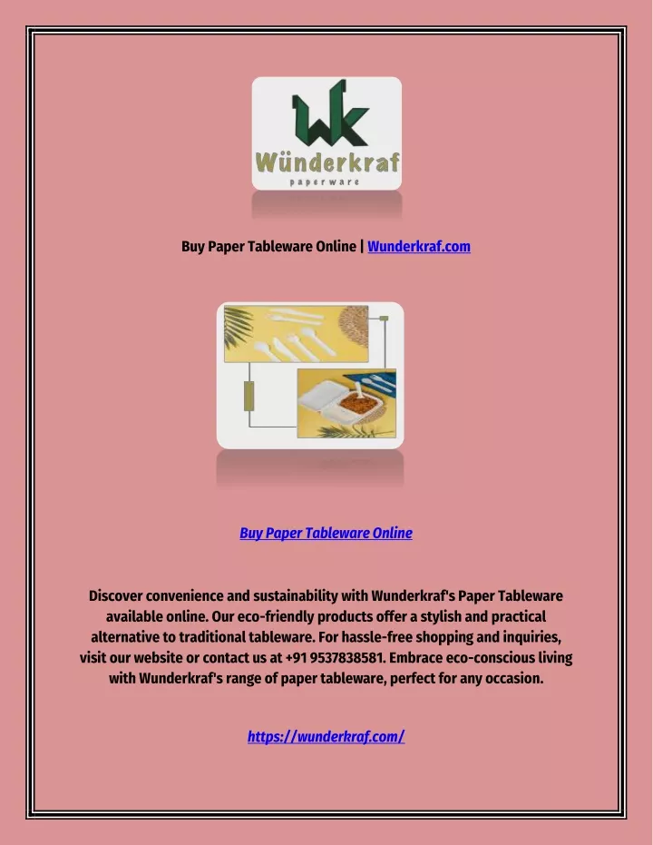 buy paper tableware online wunderkraf com