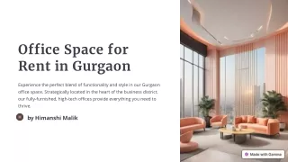 Efficient and Affordable Office Spaces for Rent in Gurgaon: Boost Your Business