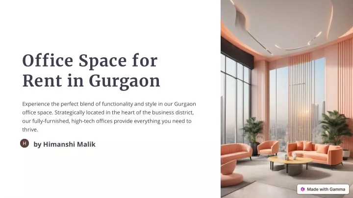 office space for rent in gurgaon