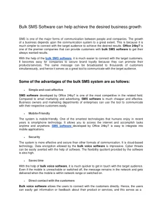 bulk sms software can help achieve the desired