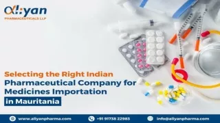 Selecting the Right Indian Pharmaceutical Company for Medicines Importation in Mauritania