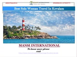 Best Solo Woman Travel In Kovalam