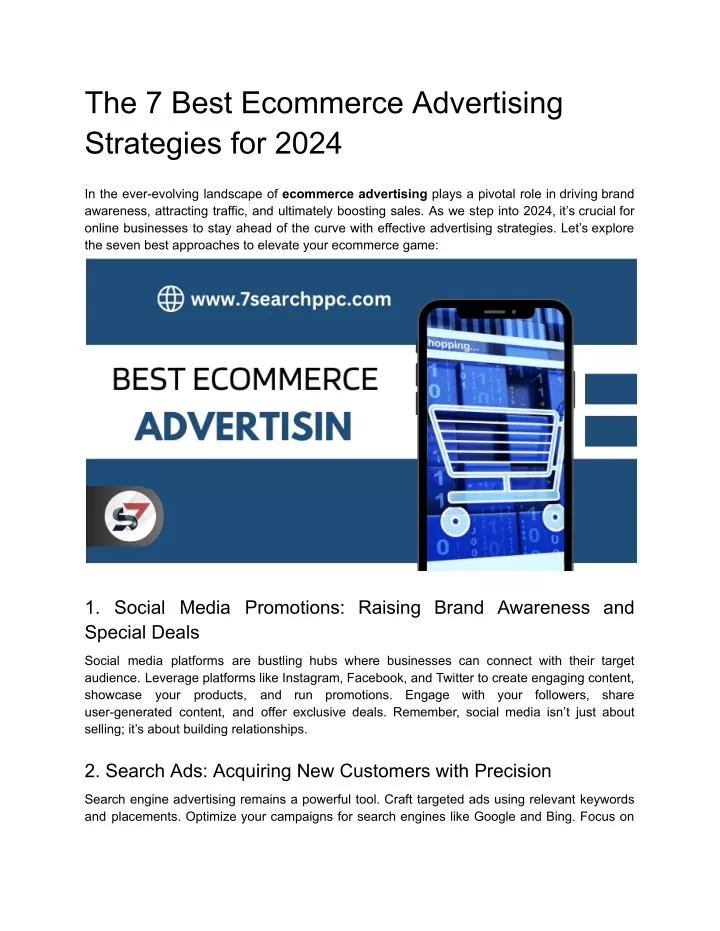 the 7 best ecommerce advertising strategies