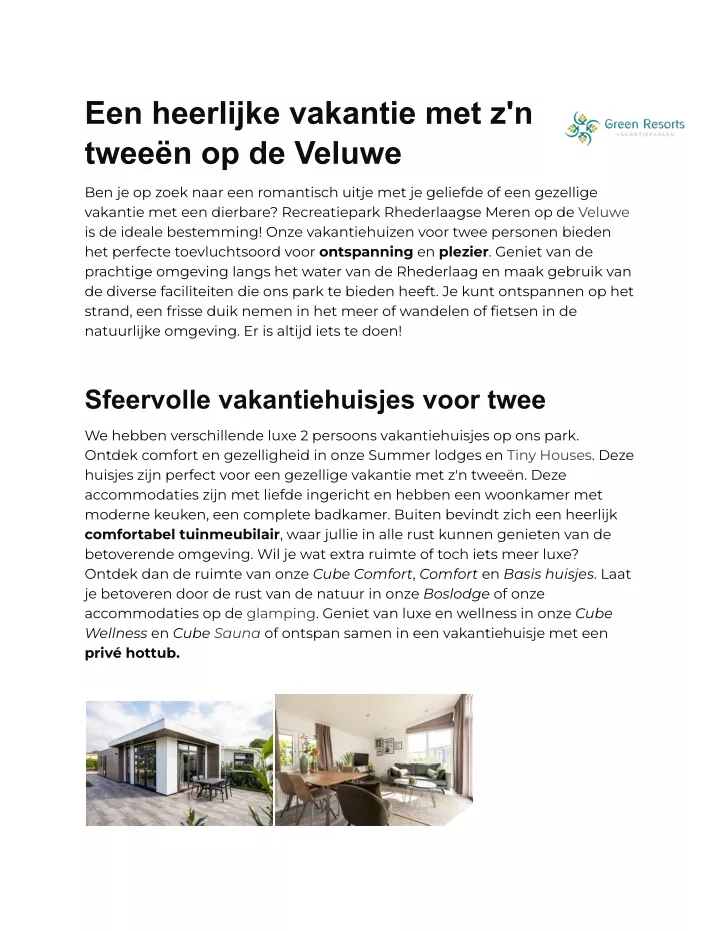 een heerlijke vakantie met z n twee n op de veluwe