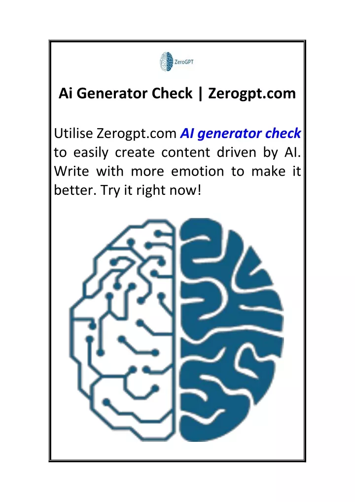 ai generator check zerogpt com