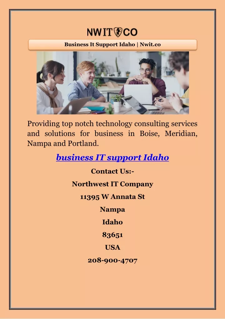 business it support idaho nwit co