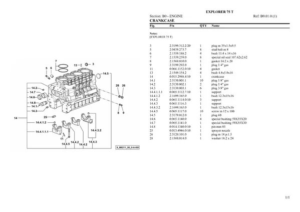 SAME explorer 75 t Tractor Parts Catalogue Manual Instant Download