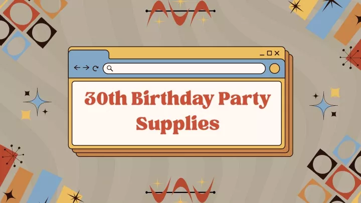 30th birthday party supplies