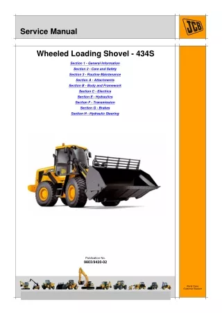 JCB 434S WHEELED LOADER Service Repair Manual