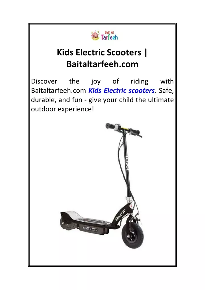 kids electric scooters baitaltarfeeh com