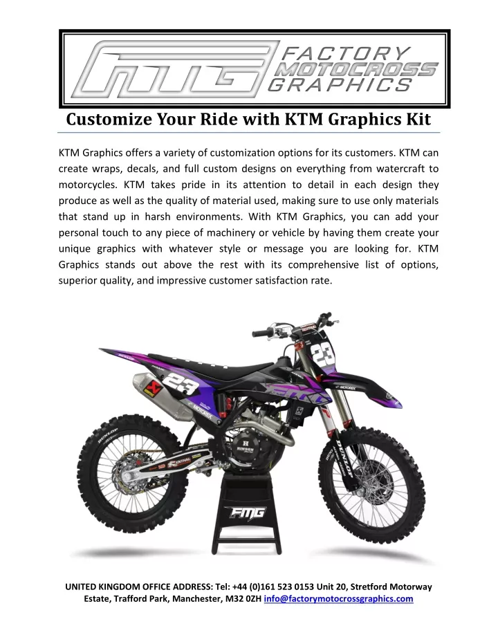 customize your ride with ktm graphics kit