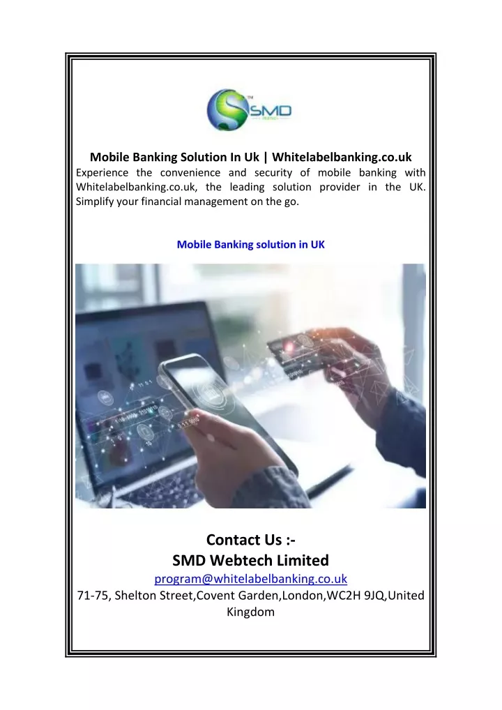 mobile banking solution in uk whitelabelbanking