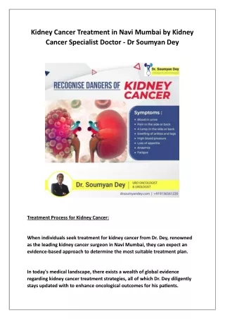 Kidney Cancer Treatment in Navi Mumbai