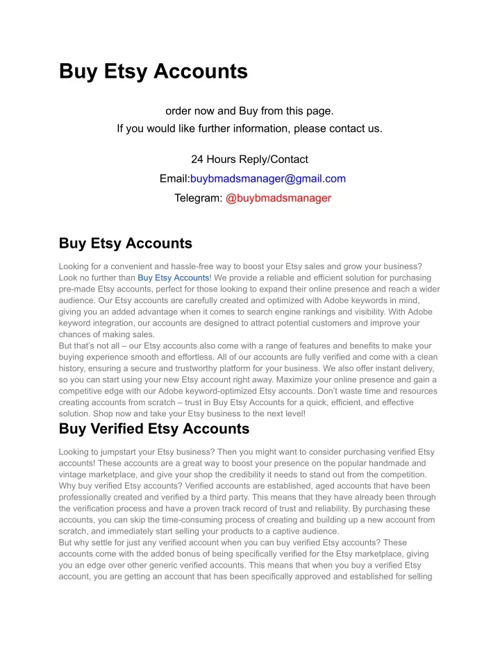 buy etsy accounts