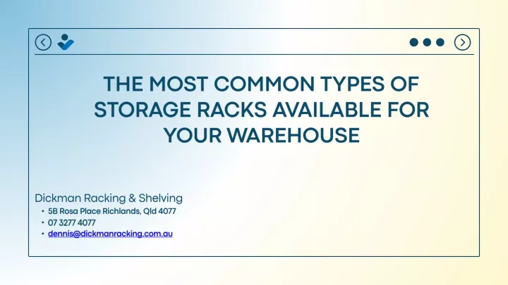 the most common types of storage racks available