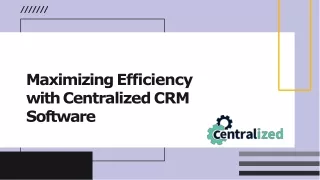 B2B CRM SOFTWARE _ Centralized ERP