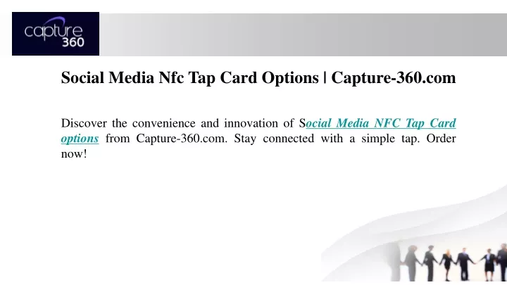 social media nfc tap card options capture 360 com