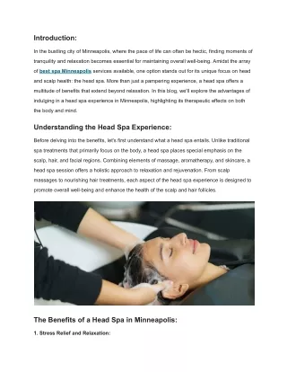 What Are the Benefits of a Head Spa in Minneapolis_