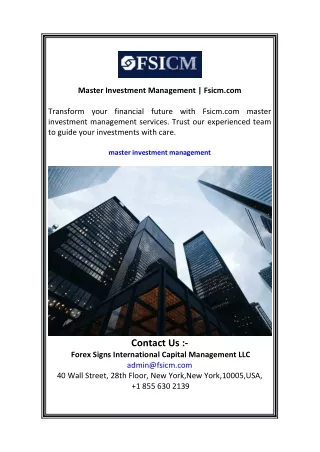 Master Investment Management    Fsicm.com