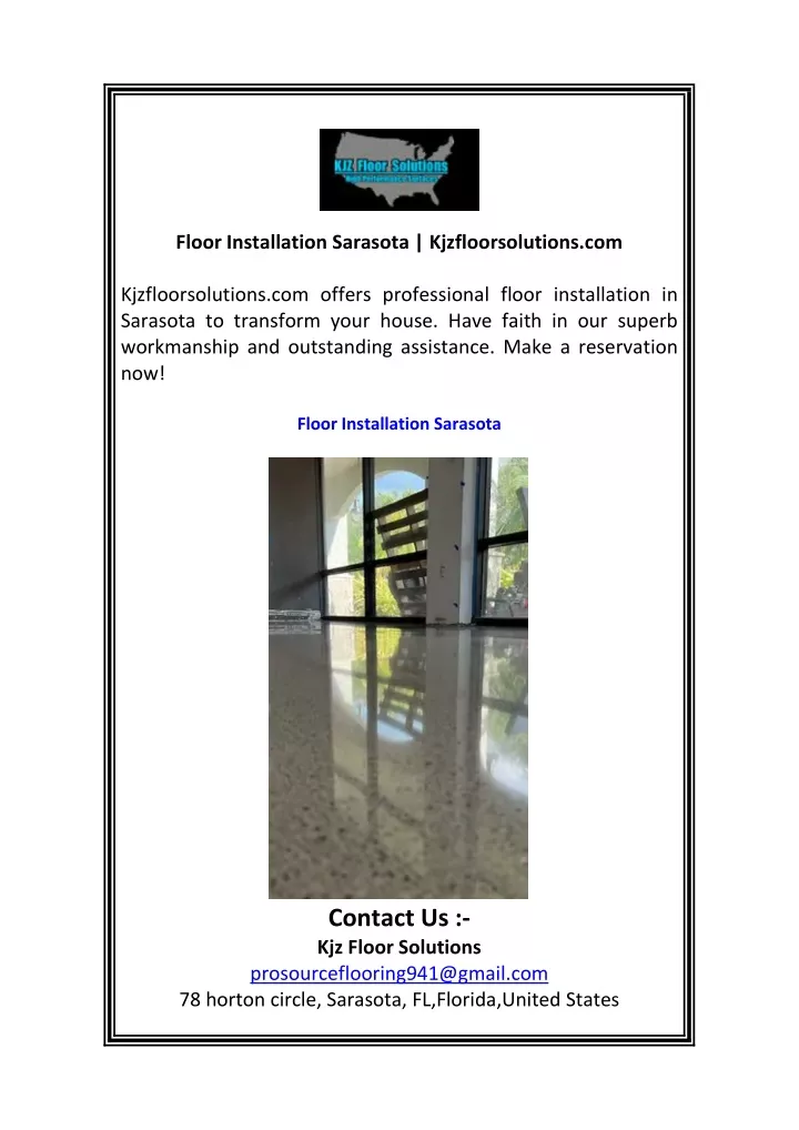 floor installation sarasota kjzfloorsolutions com