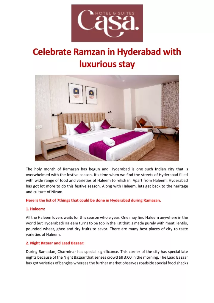 celebrate ramzan in hyderabad with luxurious stay