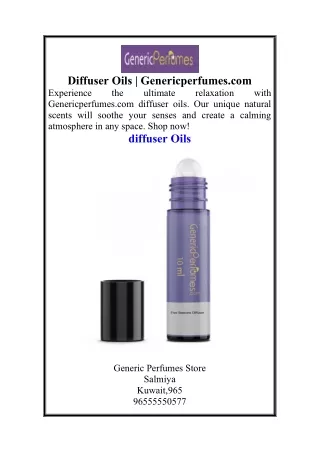 Diffuser Oils  Genericperfumes.com