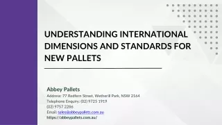 Understanding International Dimensions and Standards for New Pallets