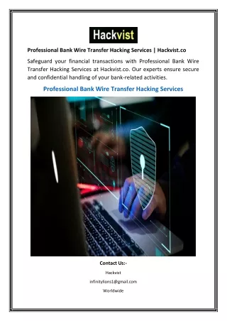 Professional Bank Wire Transfer Hacking Services Hackvist.co