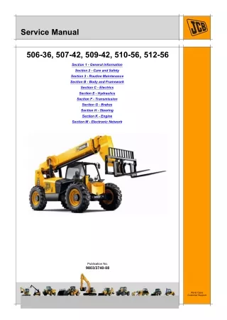 JCB 509-42 TELESCOPIC HANDLER Service Repair Manual